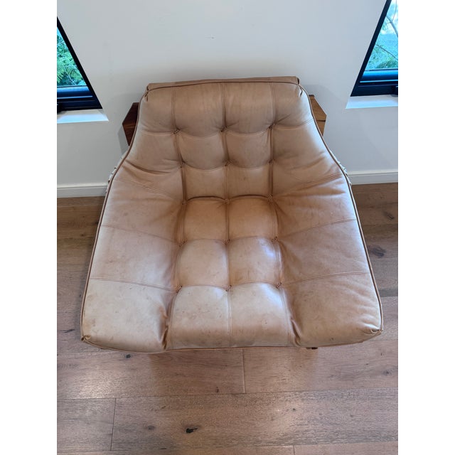 Lawson-Fenning Lawson Fenning Ojai Lounge Chair in Portola Oak Wood (Walnut) & Ojai Leather (Deer Tan) For Sale - Image 4 of 15