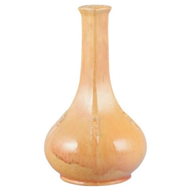 Svend Hammershøi (1873-1948) for Kähler, Denmark. Ceramic vase in uranium glaze. Pentagonal slender neck. Handmade. Circa...