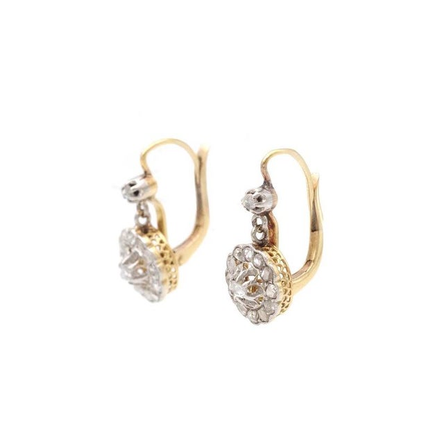 Edwardian Cluster Diamond Earrings, Set of 2 For Sale - Image 3 of 6