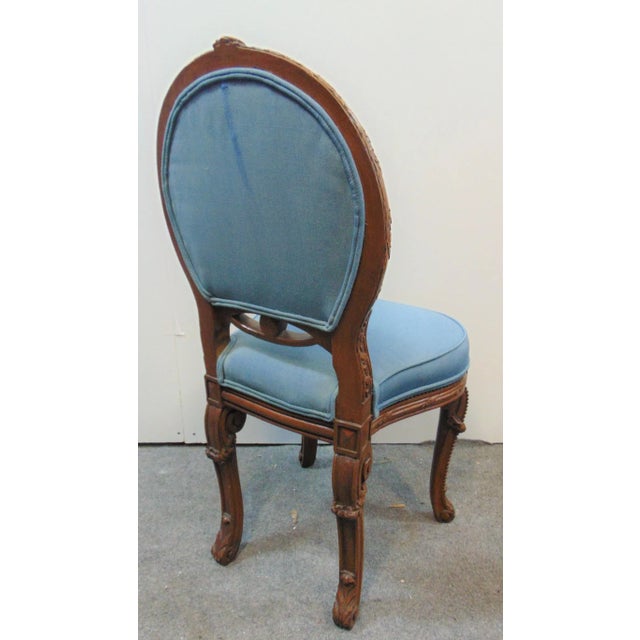 Late 19th Century 19th C Louis XV Carved Walnut Side Chair For Sale - Image 5 of 6