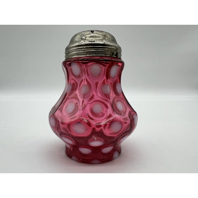 Red Red Coin Spot Sugar Shaker by Northwood, Circa 1890-1910's For Sale - Image 8 of 9