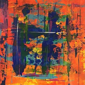 “AS040422” Contemporary Original Abstract Acrylic Painting by Stephen Stilgenbauer