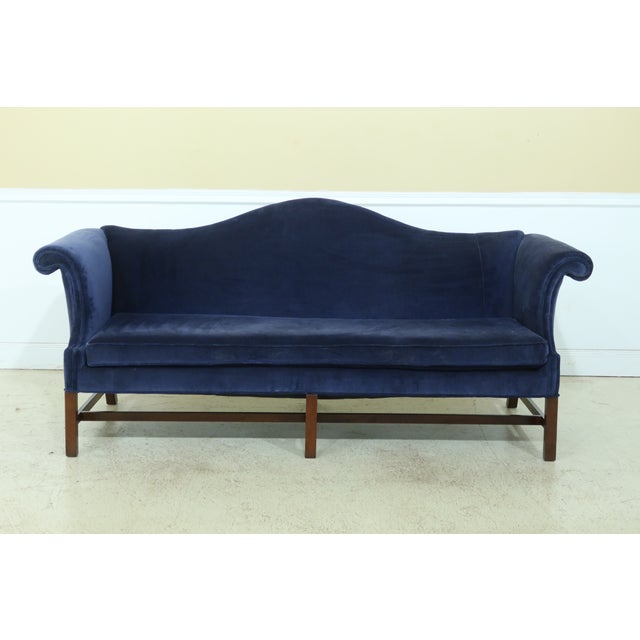 Kittinger Colonial Williamsburg Chippendale Mahogany Camelback Sofa