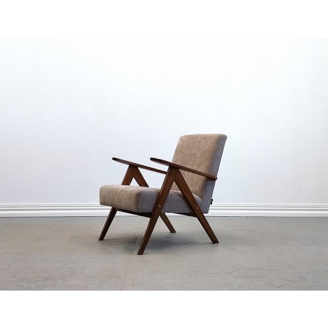Wood Mid-Century Grey Model B-310 Var Easy Chair, 1960s For Sale - Image 7 of 12