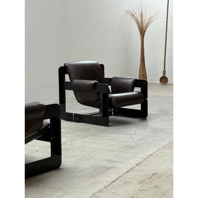 Very special, beautiful and rare "Rover" armchairs by Arne Jacobsen for Asko, made of lacquered ash wood and the finest...