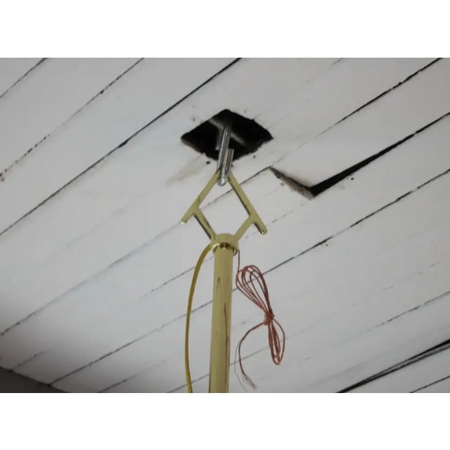 Brass and Lucite chandelier.