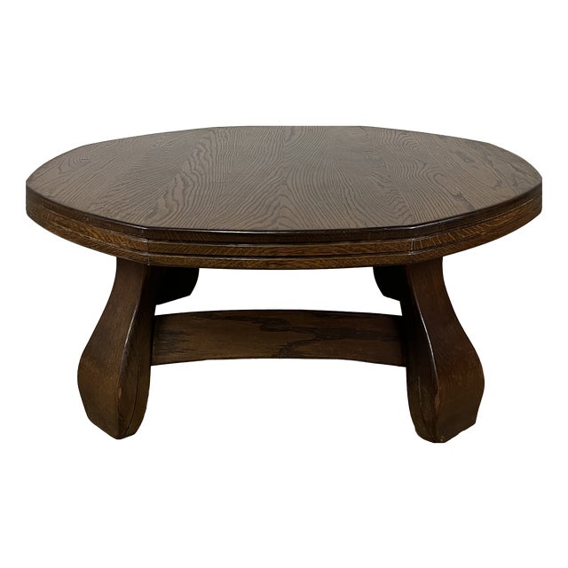 Italian Rustic Style Wood Coffee Table, 1950s For Sale