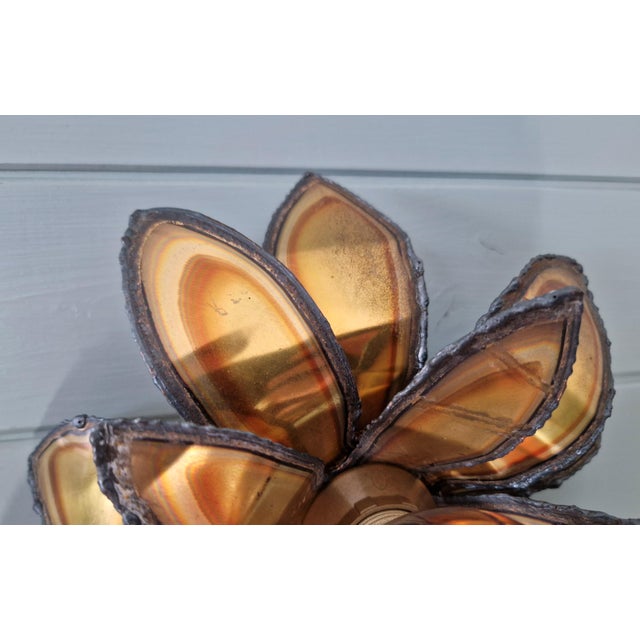 Floral Brass Wall Sconces from Maison Jansen, 1970s, Set of 2 For Sale - Image 12 of 17