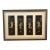 Mid Century Japanese Panels Inset in Frame For Sale