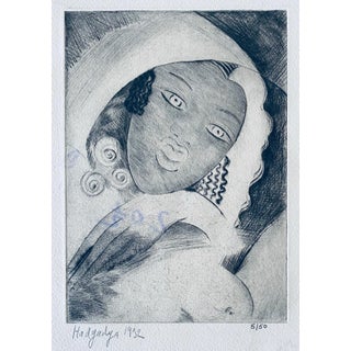Miriam Hadgadya, Early Israeli Russian Artist Lithograph With Woman Bezalel, 1932 For Sale