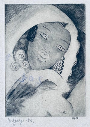 Miriam Hadgadya, Early Israeli Russian Artist Lithograph With Woman Bezalel, 1932