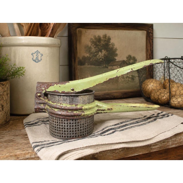Add authentic farmhouse-industrial character to your kitchen or décor collection with this vintage mid-century metal...