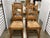 French Vintage Pine Rush-Seat Tall Back Chairs For Sale - Image 10 of 11