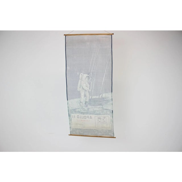 Blue Apollo 11 First on the Moon Texoprint Cloth, 1970 For Sale - Image 8 of 9