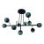 Contemporary Green Spheres Murano Glass Sputnik Chandelier by Simoeng For Sale