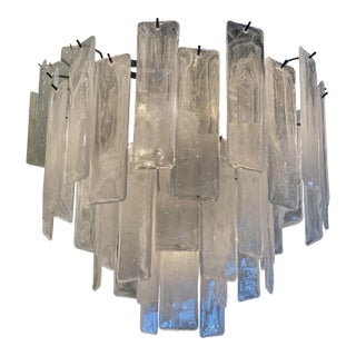 Contemporary Strips “Listelli Alabastro ” Murano Glass Chandelier For Sale