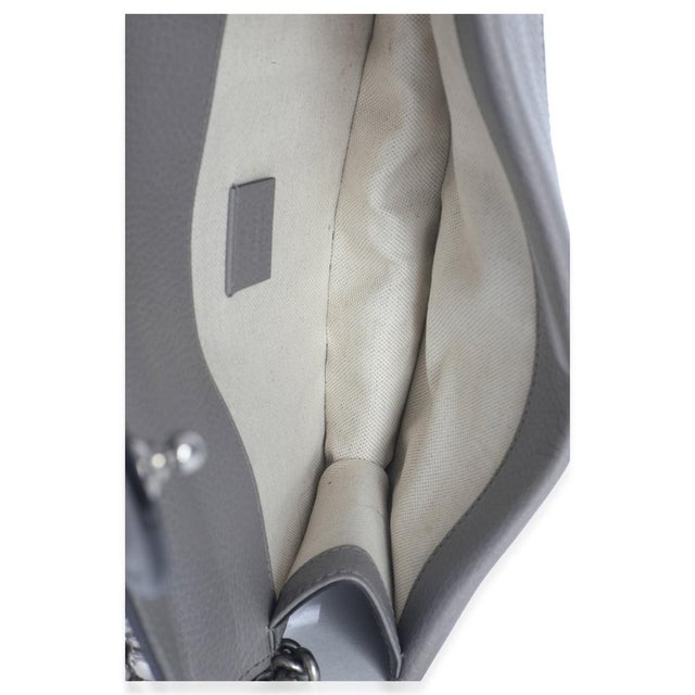 Dusty Grey Pebbled Calfskin Small Dionysus Shoulder Bag For Sale - Image 9 of 9