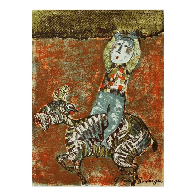 1970s Graciela Boulanger Original Lithograph Untitled 5 For Sale