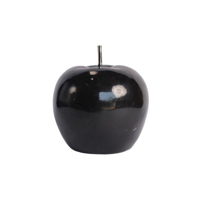 Mid-Century Modern Art Deco Minimalistic Apple Sculpture For Sale - Image 3 of 6