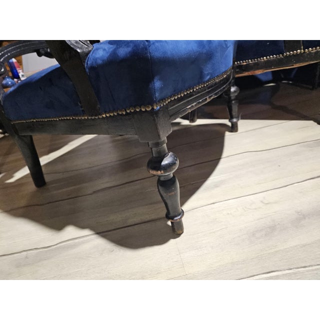 Upholstered Wooden Armchair, 1890s For Sale - Image 5 of 11