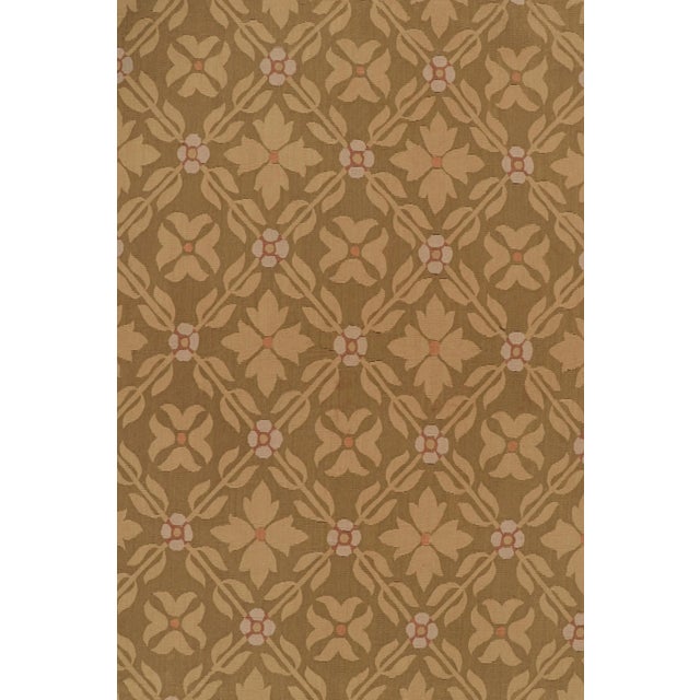 Rug & Kilim Rug & Kilim’s Aubusson Style Flatweave in With Beige-Brown Floral Pattern For Sale - Image 4 of 7