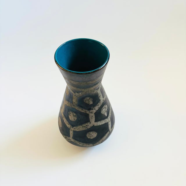 Mid-Century Modern Mid Century Black West German Pottery Vase by Carstens For Sale - Image 3 of 10