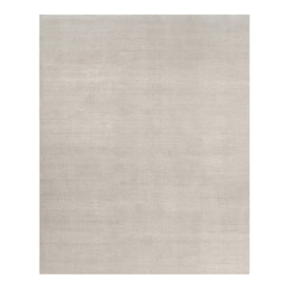 Rug & Kilim’s Oversized Contemporary Textural Solid Rug in Ivory Tones-13x16 For Sale