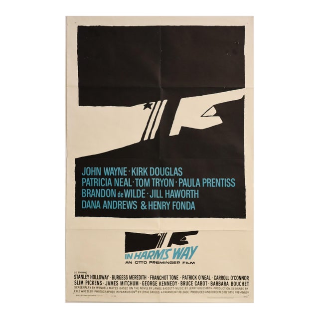1965 American Movie Poster, "In Harm's Way" by Paramount Pictures Corp., Saul Bass For Sale