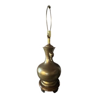 Vintage Brass Elephant Lamp, Large For Sale