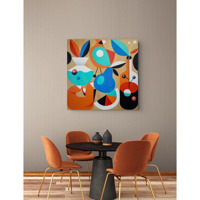 Original acrylic on wood panel by the Spanish artist Rubén Sánchez, who also works under the name Zoonchez. The forms — a...
