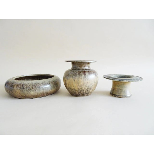 Ceramic Vase, Candleholder and Bowl from Pfeiffer Gerhard, Set of 3 For Sale - Image 11 of 11