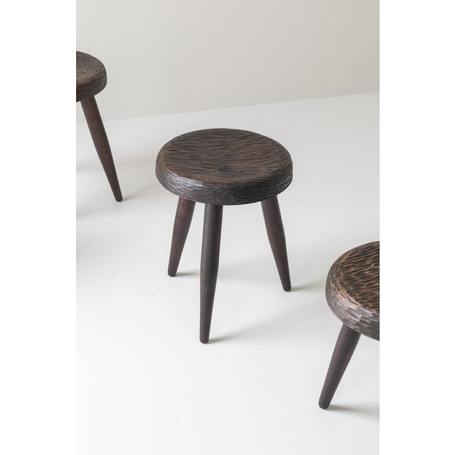 Stools in the style of Charlotte Perriand, France, 1960s, Set of 6 For Sale - Image 11 of 16