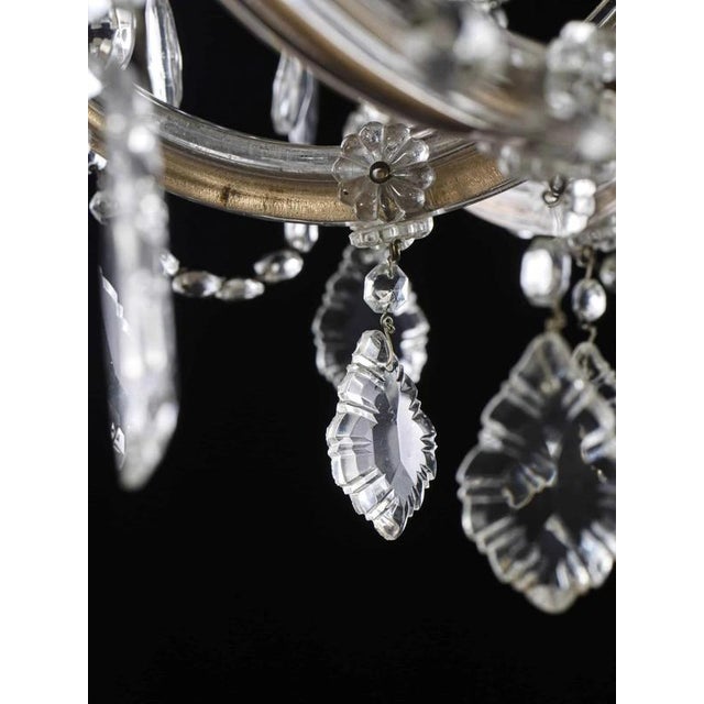 Small Crystal 8-Light Chandelier For Sale - Image 4 of 8