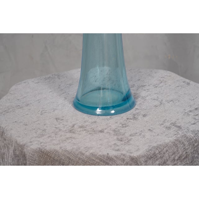 Mid-Century Modern Murano Art Glass Vase in Sky Blue, 1990 For Sale - Image 3 of 9