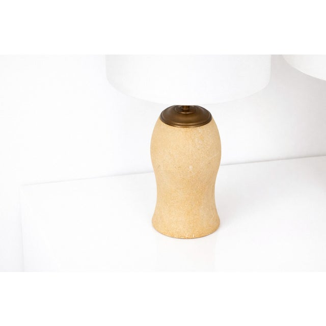 1970s Vintage Travertine Stone Table Lamps, 1970s, Set of 2 For Sale - Image 5 of 8