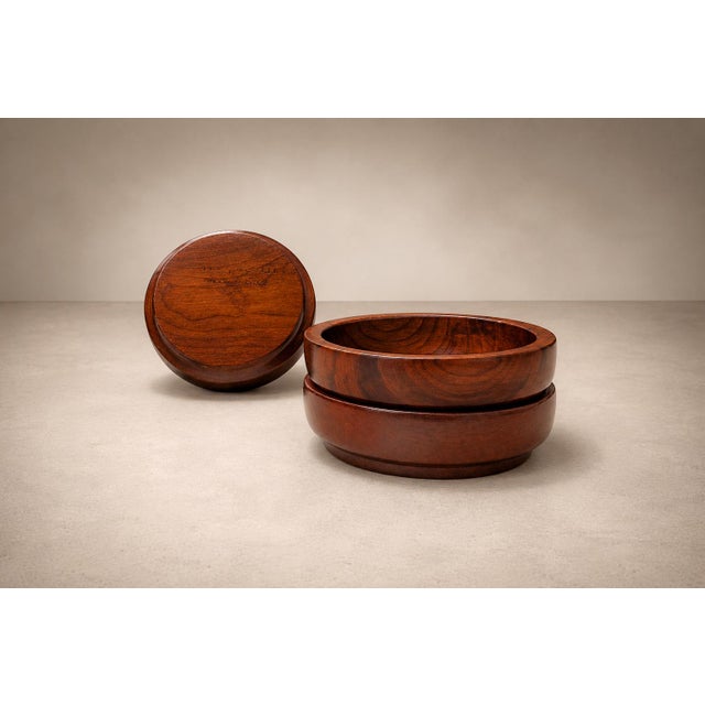 Brazilian Modern Lazy Susan & Bowls in Rosewood, Tropic Art, Brazil, 1970s For Sale - Image 14 of 16