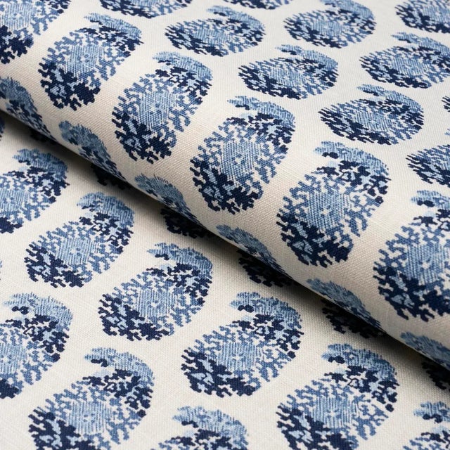Not Yet Made - Made To Order SAMPLE - Schumacher X Rita Konig Terry Fabric In Blue & Navy For Sale - Image 5 of 5