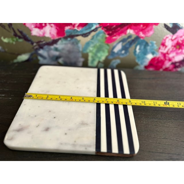 Black Coasters & Marble Cutting Board - Set of 4 For Sale - Image 8 of 11