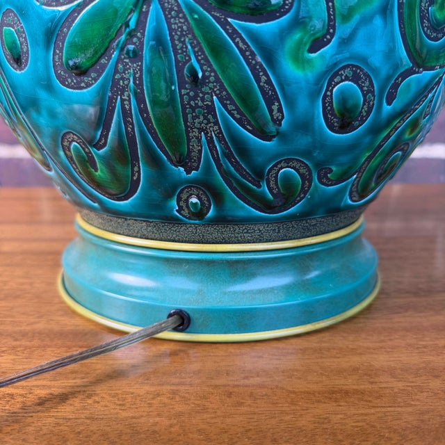 Italian Mid 20th Century Alvino Bagni Italian Ceramic Table Lamp For Sale - Image 3 of 10