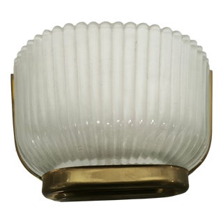 Brass and Glass Wall Light from Archimede Seguso, 1930s For Sale