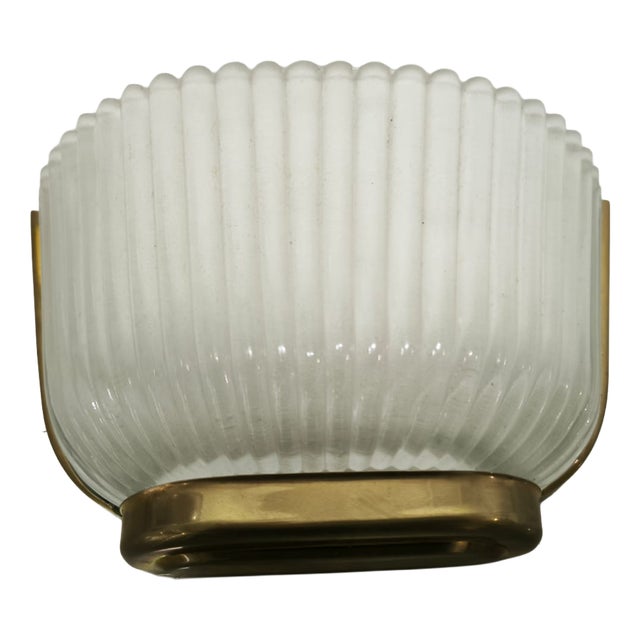Brass and Glass Wall Light from Archimede Seguso, 1930s For Sale