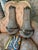 Hollywood Regency Vintage Dark Bronze and Crystal Wall Sconces - a Pair For Sale - Image 3 of 11
