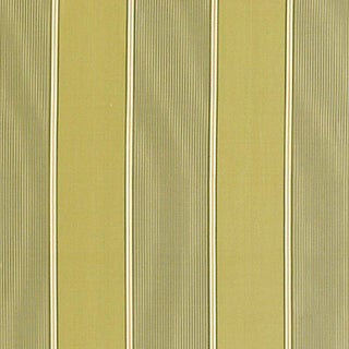 Sample - Schumacher Sophia Silk Stripe Fabric in Willow For Sale