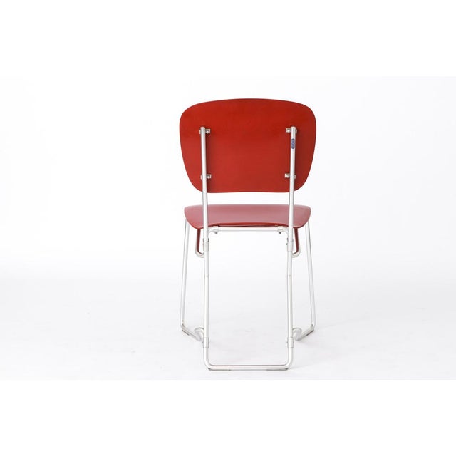 Aluflex Stacking Chairs by Armin Wirth, Germany, 1951, Set of 4 For Sale - Image 6 of 12