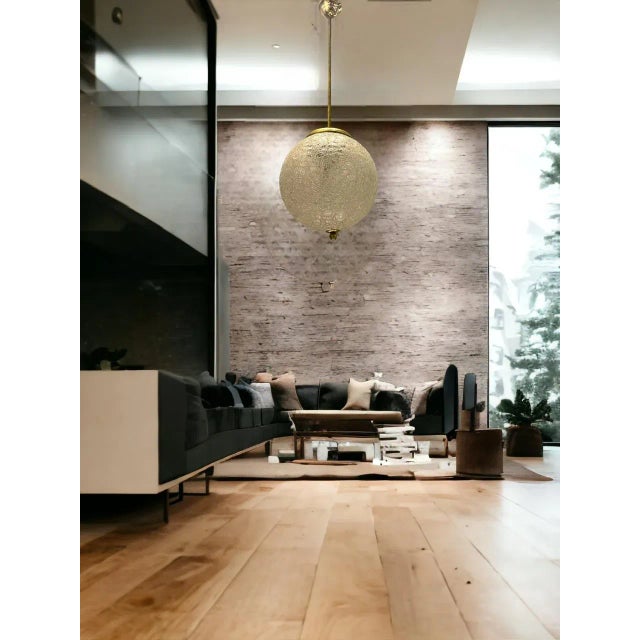 Cracklè Murano Glass Pendant Light, 1970s For Sale - Image 11 of 13