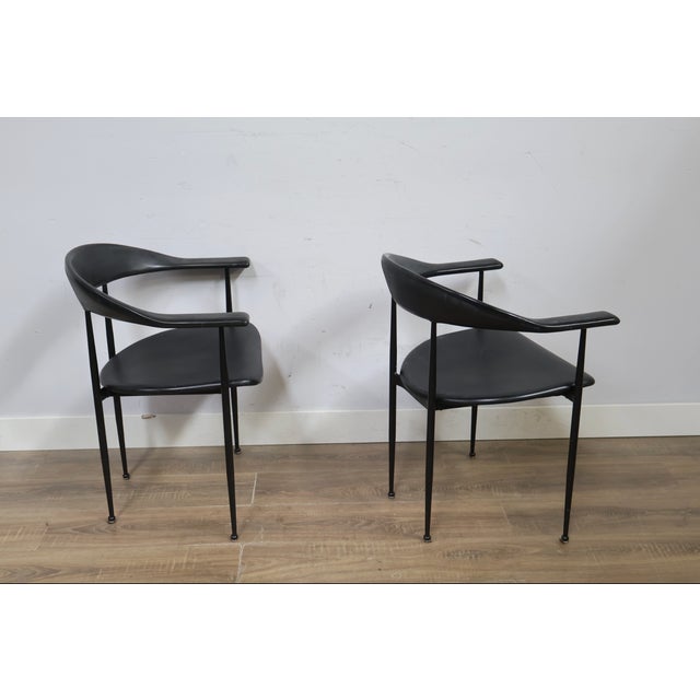 P40 Armchairs by Giancarlo Vegni & Gianfranco Gualtierotti for Fasem, Italy, 1980s, Set of 2 For Sale - Image 4 of 10