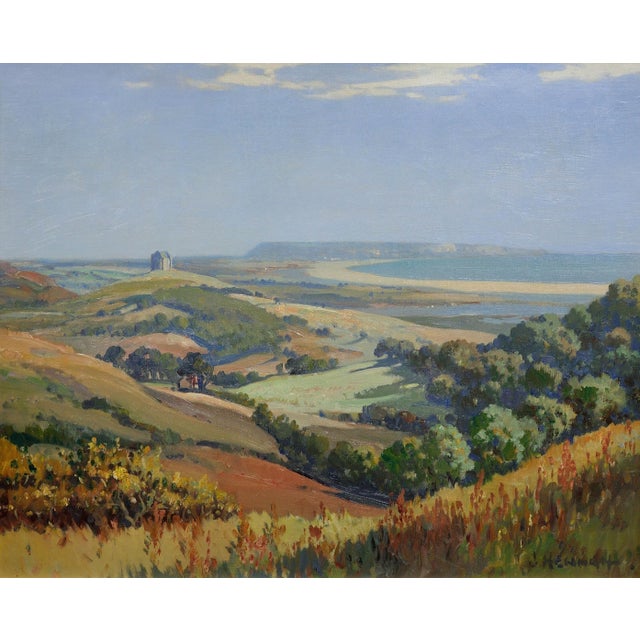 Joseph Edward Hennah. Welsh ( b.1896 - d.1963 ). St Catherine’s Chapel, The Fleet, Chesil Beach & Portland From Abbotsbury...