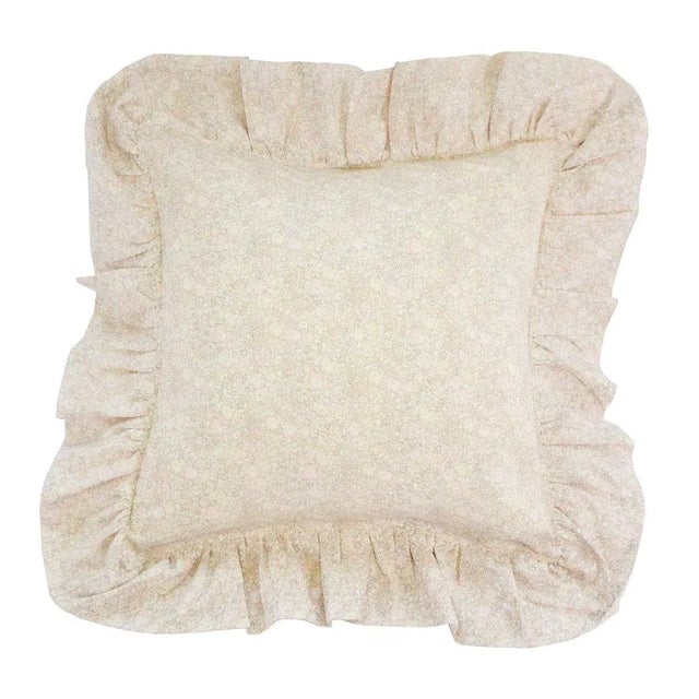 Not Yet Made - Made To Order Ruffle Cushion Made With Liberty Fabric Michelle Sand For Sale - Image 5 of 5