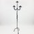 Hand Forged Iron Floor Candelabra 49″ (124cm) Antique Copper Patina 5-Arm Spiral Vine Stem Candle Holder Gothic Decor For Sale - Image 9 of 10