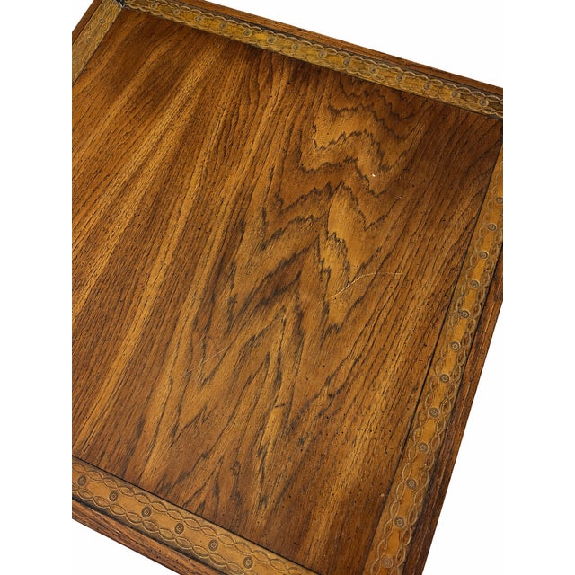 Wood Vintage Mediterranean Revival Carved Wood Cabinet End Table For Sale - Image 7 of 8